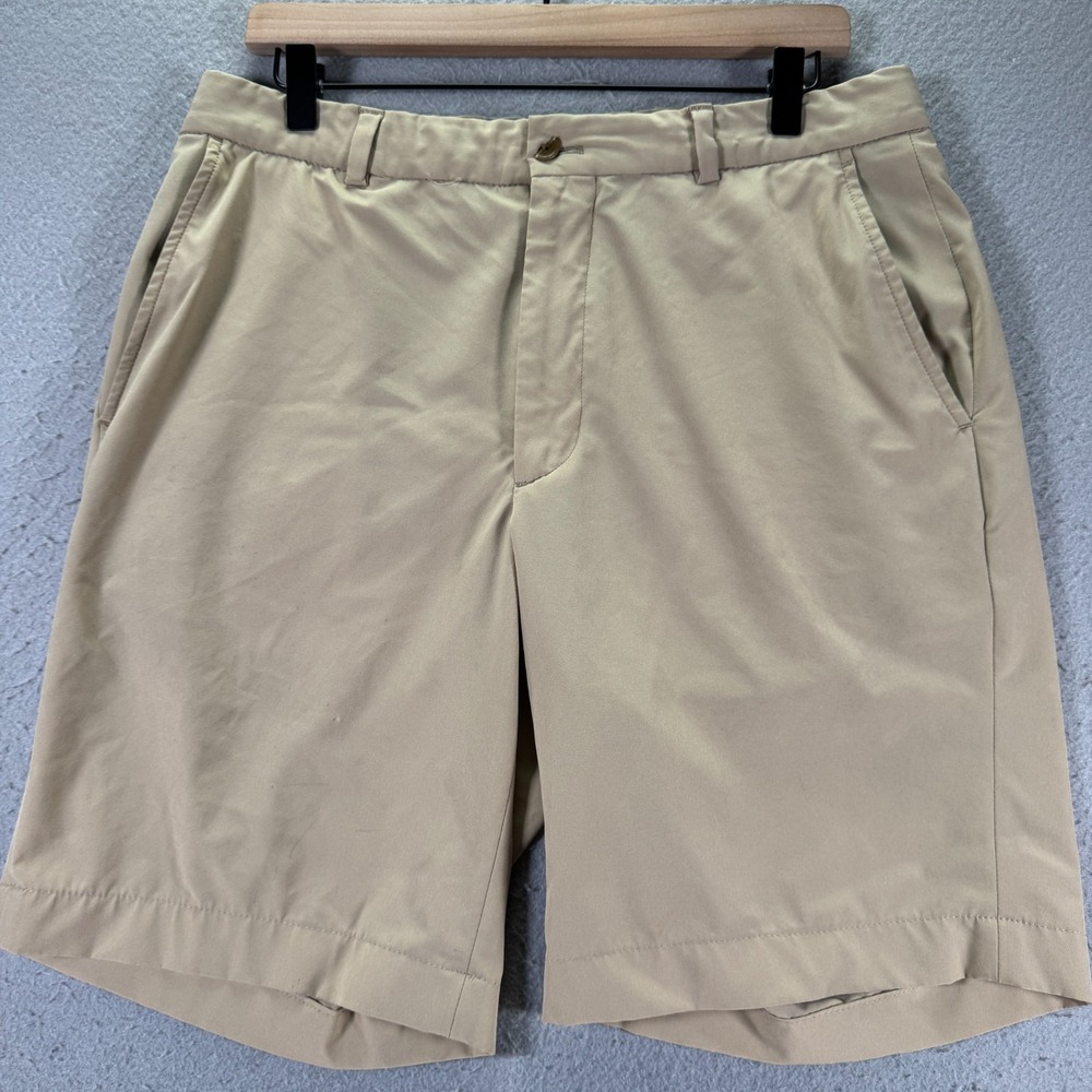 Brooks Brothers Chino Shorts Mens 33 Brown Preppy Casual‎ Comfort Classic 9"